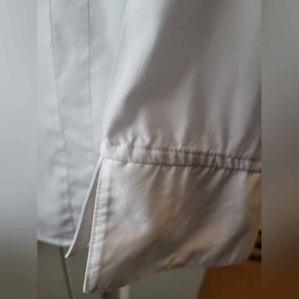 FOXCROFT  Women's White Cotton Non-Iron Fitted Fit Button Down Shirt 18 - Picture 4 of 16
